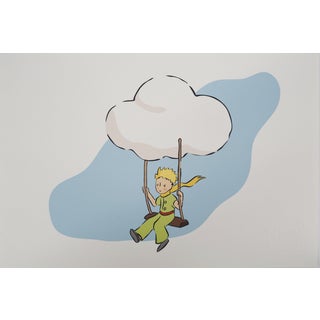 Antoine De Saint-Exupery, Le Petit Prince sur une balançoire, Lithograph For Sale