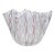 Venini Bianconi Murano Label Vintage White Purple Zanfirico Italian Art Glass Midcentury Fazzoletto Vase For Sale