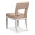 Keyhole Back Leather Dining Chairs, Set of 2 For Sale - Image 4 of 12