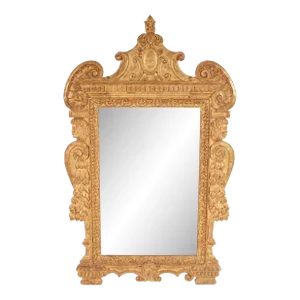 Baroque Style Gilt Wood Mirror