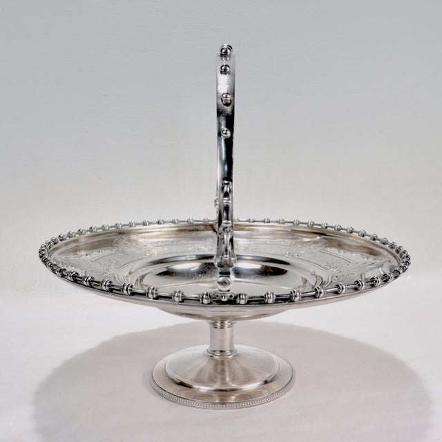 A very fine 19th Century tazza of Southern interest. In coin silver by Gorham Manufacturing Co. The tazza having a sturdy...