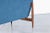 Cornflower Blue Mid-Century Modern Sculptural Walnut Sofa, 1960s For Sale - Image 8 of 10