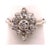 Contemporary 14 Karat White Gold Contemporary Ring Diamond Floral Design 0.33 TDW, Size 5.75 For Sale - Image 3 of 8