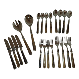 New 22 Piece Set of Bone and Stainless Flatware From Restoration Hardware