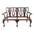 19th Century English or Irish Mahogany Chippendale Settee For Sale