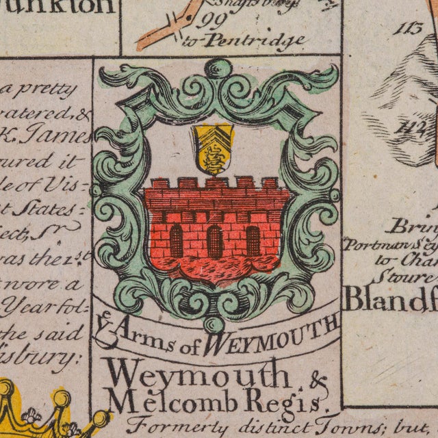 1750's Antique Coaching Road Map For Sale - Image 6 of 12