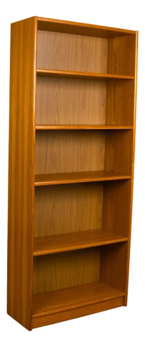 Mid Century Teak Tall Bookcase 72" Tall