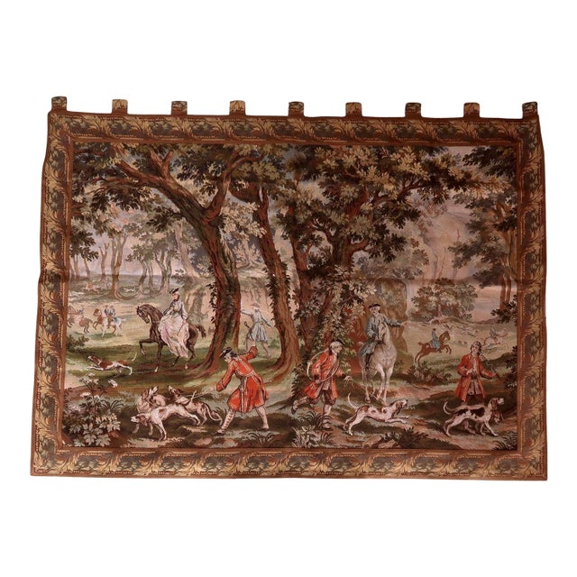 1950s, Mid-Century German Tapestry Wall Hanging 6.11' X 5.1' For Sale