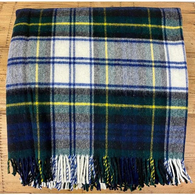 Traditional Gordon Tartan Plaid Throw Made From Super Soft Merino Lambswool - From England For Sale In Dallas - Image 6 of 13