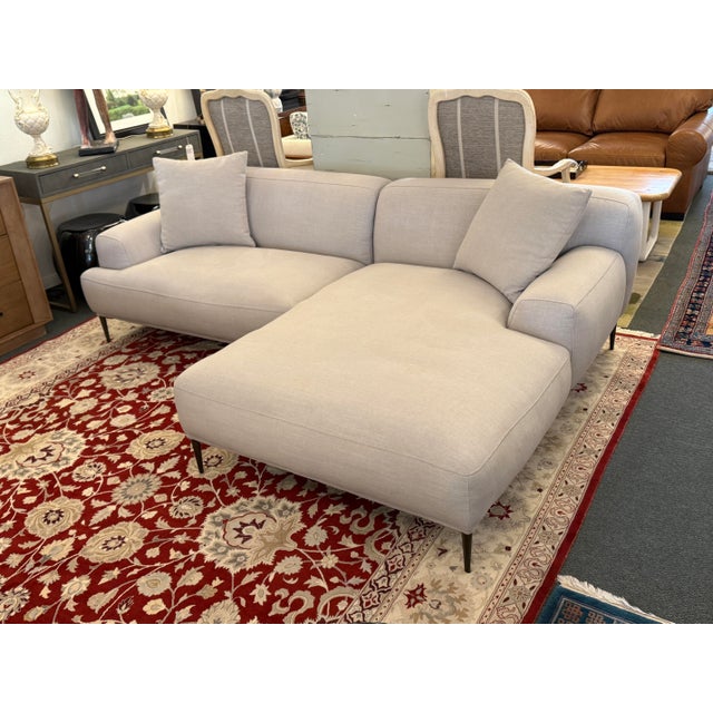 Design Plus Gallery presents the Quartz White Abisko Sectional from Article. The Abisko right sectional offers a wide...