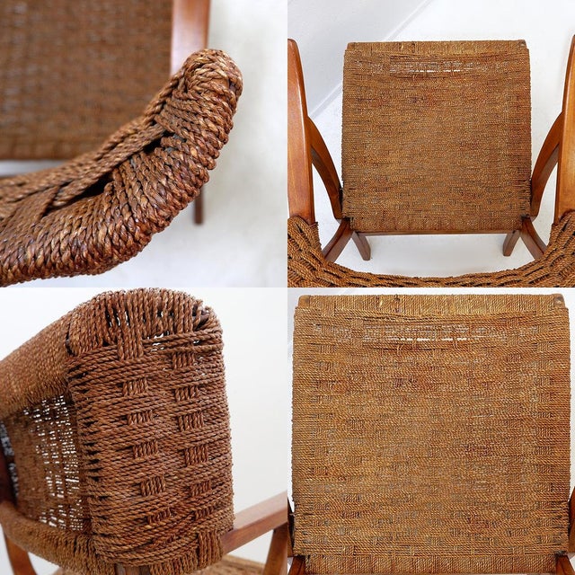 Rope and Wood Armchairs, 1950s, Set of 2 For Sale - Image 13 of 16
