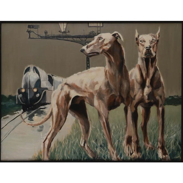 Oil on linen Simple black wooden frame Helen Uter is an established Franco-American painter with international exposure....