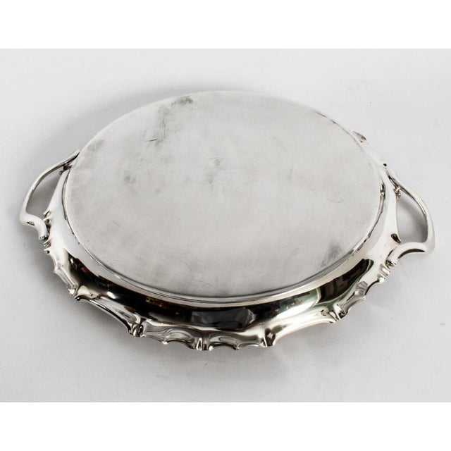 Silver Victorian Silver Plated Tray from Walker & Hall, 1880 For Sale - Image 8 of 10