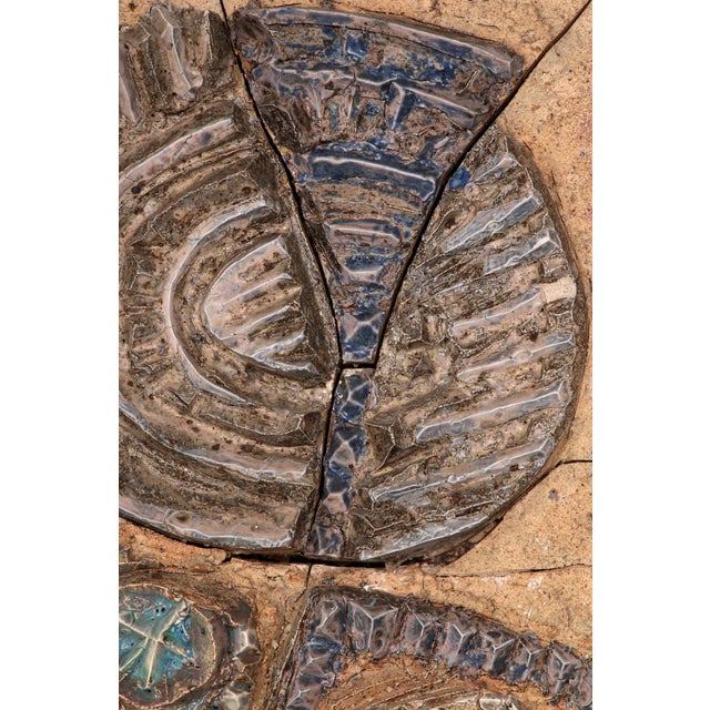 Blue Large Wall Tile from Tue Poulsen, 1970s For Sale - Image 8 of 13