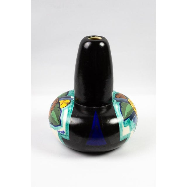 Ceramic Art Deco Glazed Stoneware Vase by Louis Dage, France, 1930s For Sale - Image 7 of 11