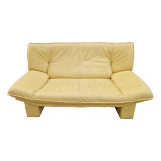 Vintage Leather Sofa by Nicoletti Salotti, 1980s For Sale