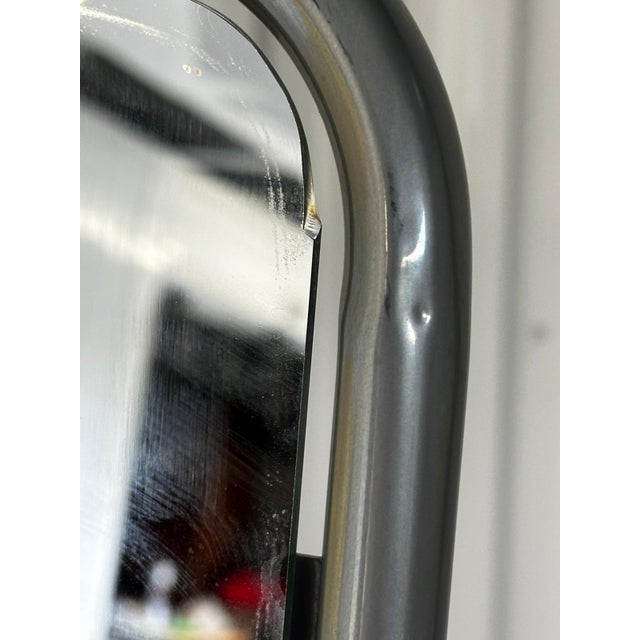Modernist Cheval Mirror in Grey Tubular Metal, 1970s For Sale - Image 11 of 18