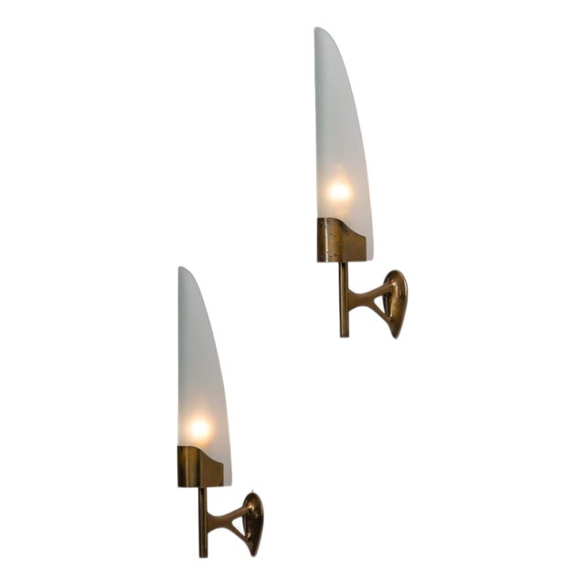 Model 2080 Sconces by Max Ingrand for Fontana Arte, Italy, 1955, Set of 2 For Sale