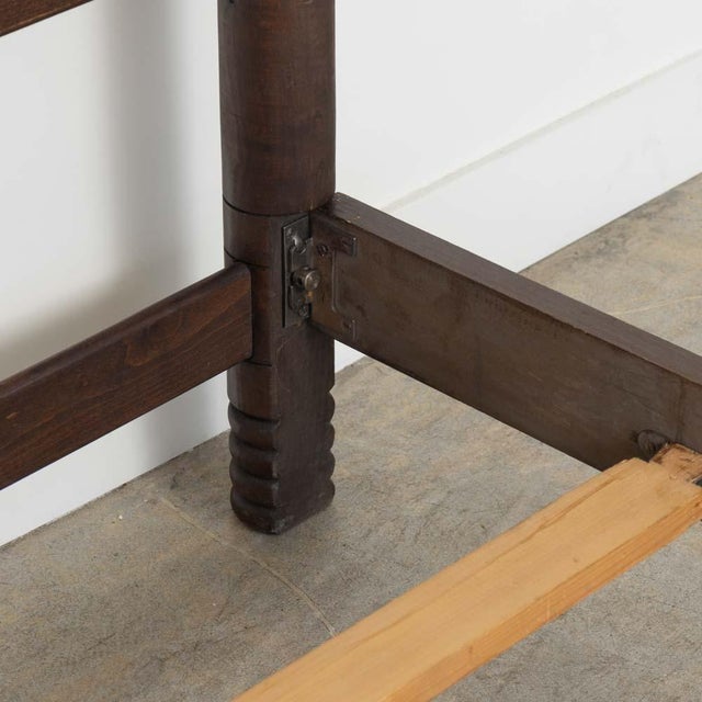 Wood 1940s French Carved Wood Double Bed Attributed to Charles Dudouyt For Sale - Image 7 of 13