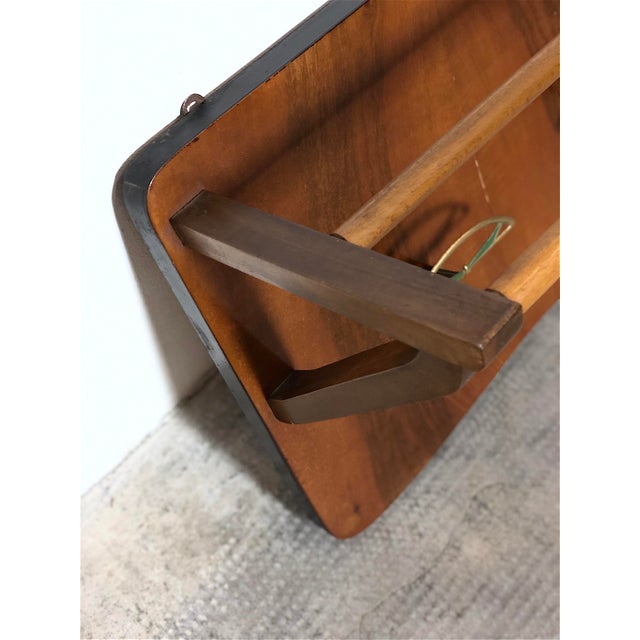 Brown Mid-Century Coat Hanger, Italy, 1950s For Sale - Image 8 of 15