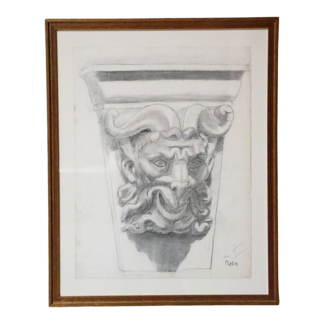 20th Century French Goat Drawing For Sale