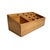 Vintage Wooden Divided Organizer: Rustic Mid-Century Storage Tray For Sale - Image 4 of 5