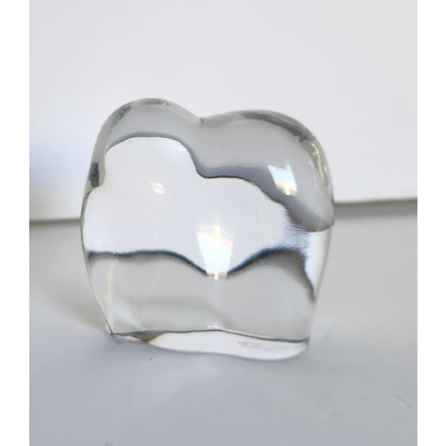 Early 21st Century Baccarat Abstract Elephant Chrystal Sculpture Paper Weight Makes for a lovely present.