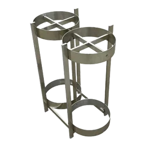 1970s Polished Aluminum Umbrella Stand by Paul Mayen for Habitat