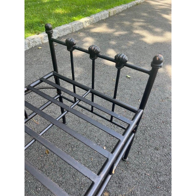 Black Wrought Iron Bench For Sale - Image 15 of 18