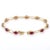 1920s Style Deep Red Ruby Tennis Bracelet With Diamonds in 14kt Yellow Gold For Sale - Image 9 of 15
