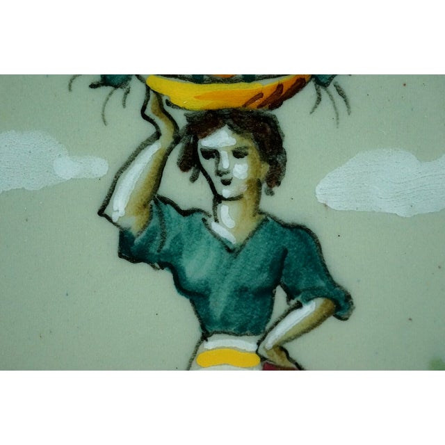 Art Deco Majolica Tiles by Elso Sora for Ama Pesaro, Italy, 1950s, Set of 2 For Sale - Image 15 of 18
