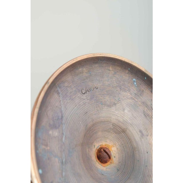 Art Deco Brass Candlesticks from CAWA, Denmark, 1940s, Set of 2 For Sale - Image 4 of 5