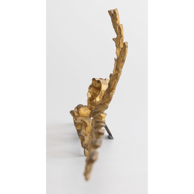 19th Century French Gilt Bronze Ormolu Bow & Garland Appliqué Tabletop Fragment Swag For Sale - Image 4 of 9