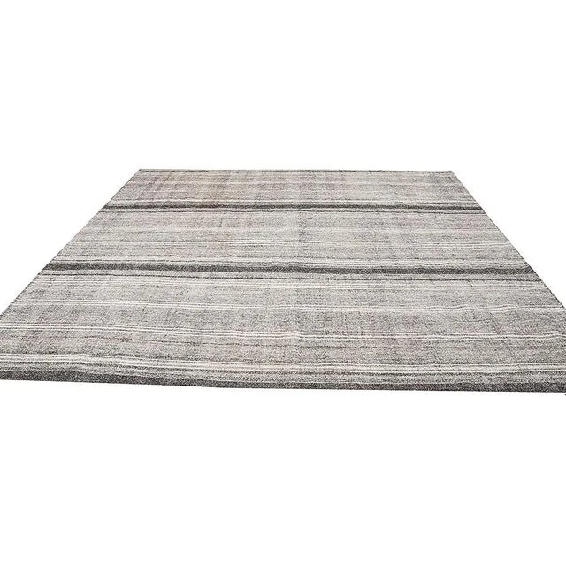 Large Gray Vintage Kilim For Sale - Image 4 of 7