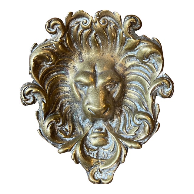 1970s Brass Lion Bowl For Sale