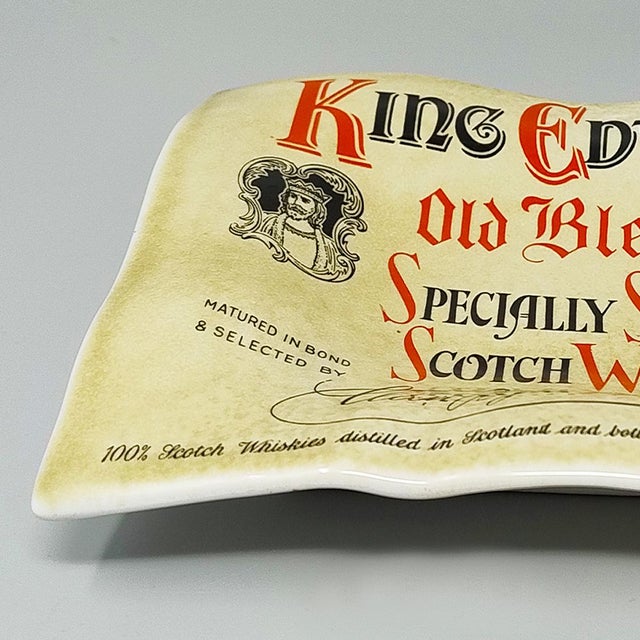 Ceramic Vintage Italian Vide-Poche in Porcelain King Edward I by Piero Fornasetti, 1960s For Sale - Image 7 of 9