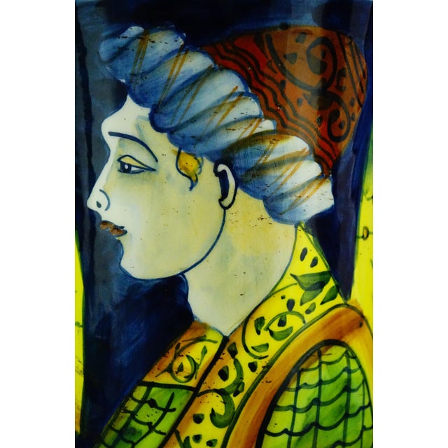 20th Century Renaissance Albarello Pharmacy Vase in Majolica Ceramic from Deruta, Italy, 1950s For Sale - Image 14 of 18