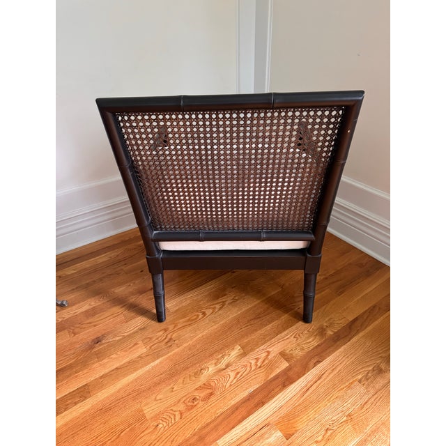 Traditional 1990s Pair of Cane Accent Chairs For Sale - Image 3 of 7