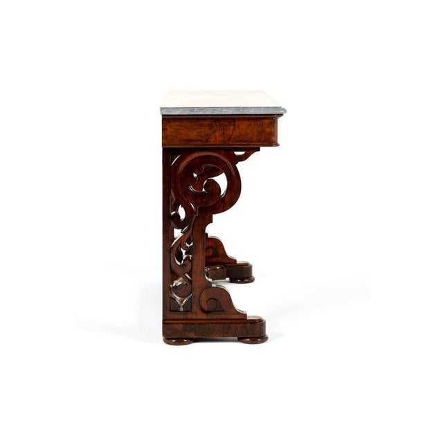Victorian Walnut Entrance Hall Side Table For Sale - Image 4 of 12