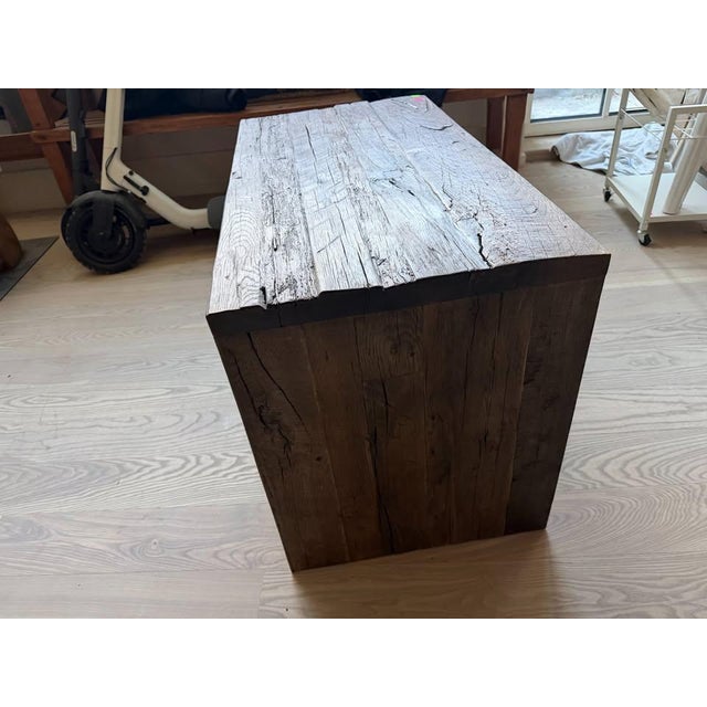 Contemporary Restoration Hardware Reclaimed Oak Nighstand For Sale - Image 3 of 5