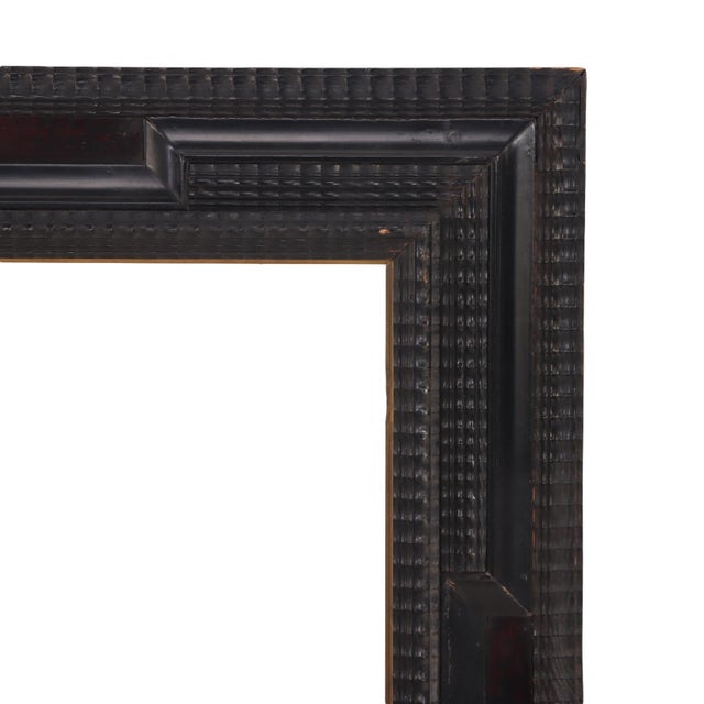 1940s Pair of Italian Ebonized Frames in the Dutch Style, C. 1940 For Sale - Image 5 of 7