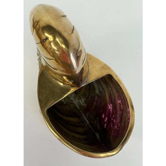 Vintage Brass Nautilus Shell Planter Cachepot For Sale - Image 10 of 11
