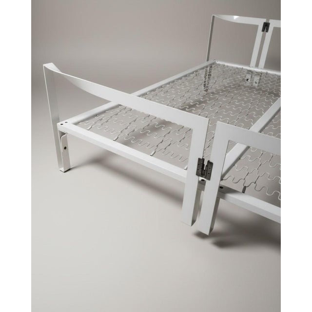 Gavina Vanessa Double Bed in White Metal by Tobia Scarpa for Gavina, 1970s For Sale - Image 4 of 9
