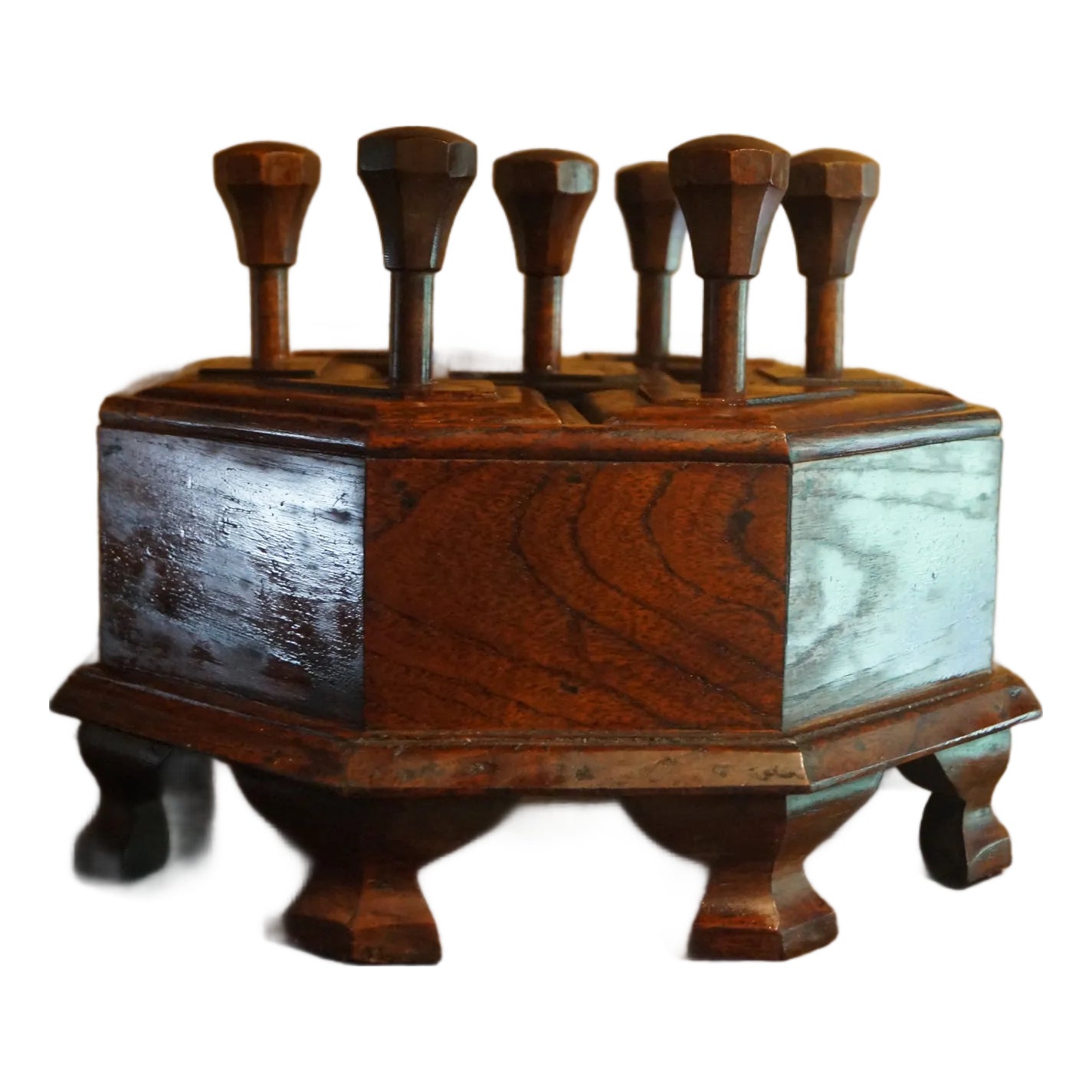 1960s Carved Indian Compartmented Betel Box | Chairish