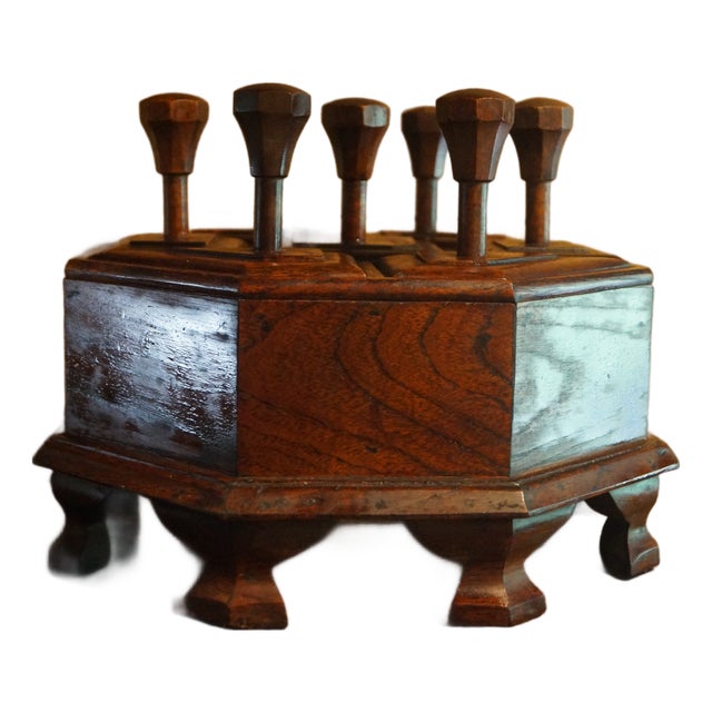 1960s Carved Indian Compartmented Betel Box For Sale