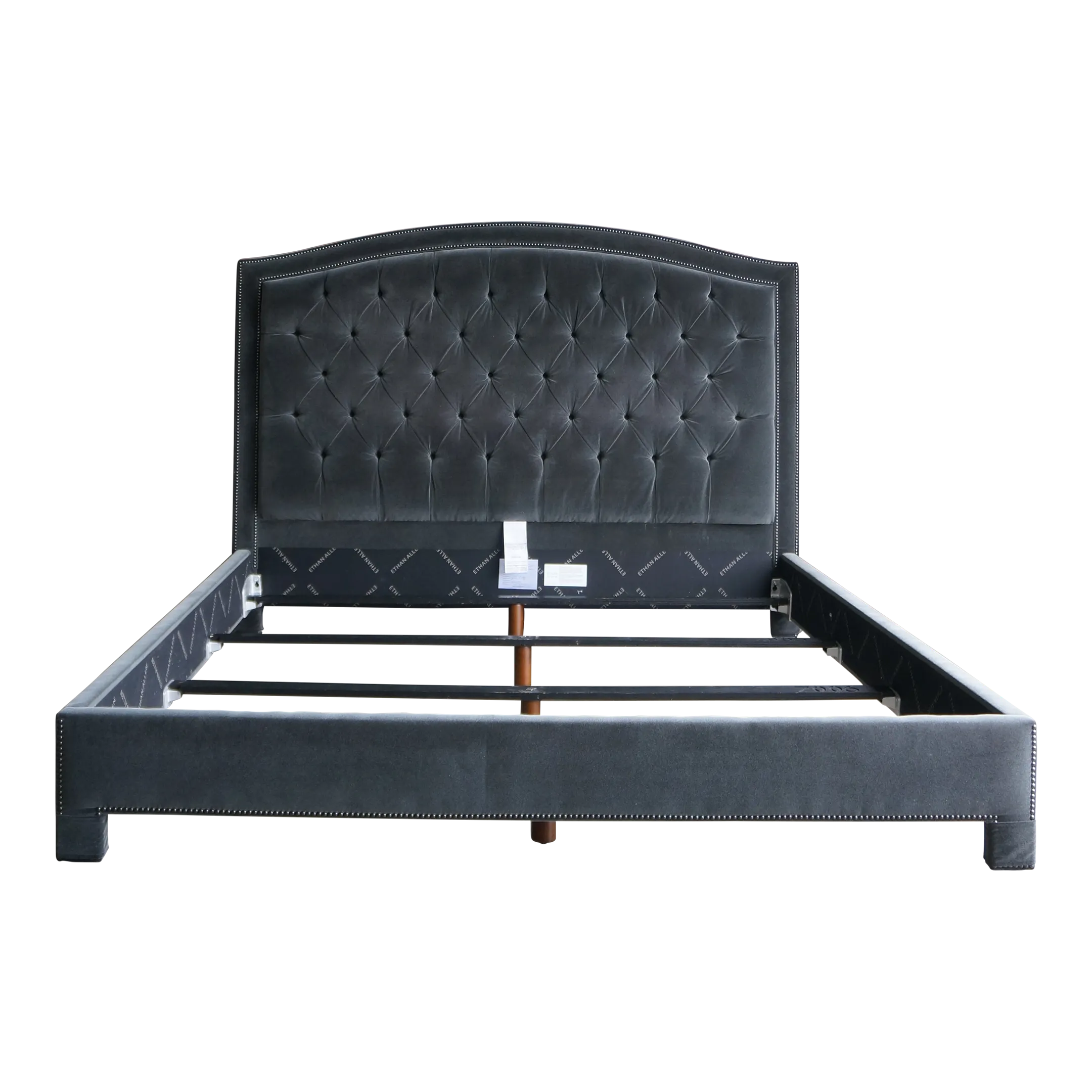 Ethan Allen Upholstered Tufted Headboard Platform King Bed