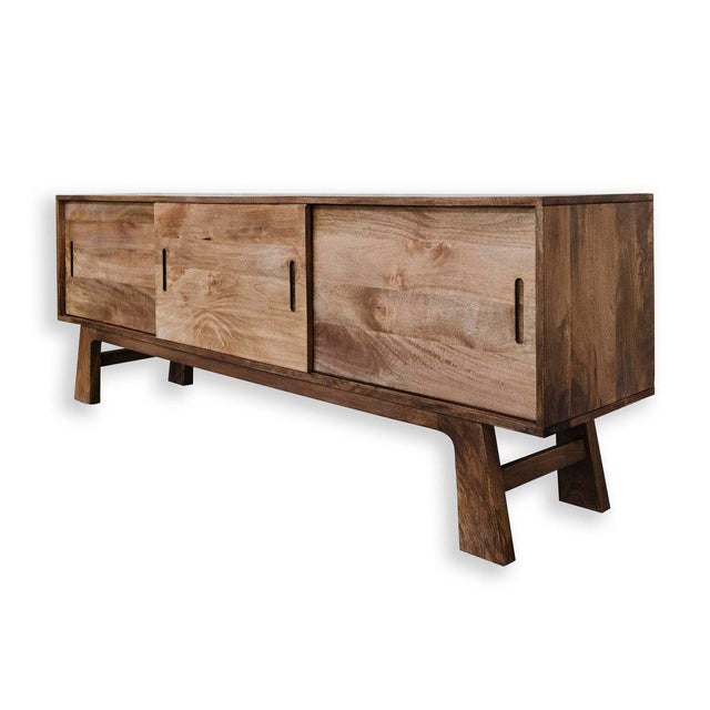 Konig Hardwood Media Credenza Tv Stand For Sale - Image 4 of 5