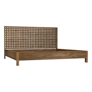 Quinnton Bed, Eastern King, Teak For Sale