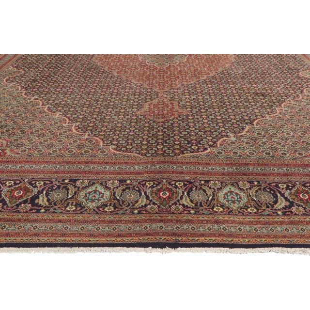 Mid 20th Century Vintage Persian Tabriz Rug, 09'10 X 13'01 For Sale - Image 4 of 10