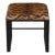 Scalamandre Maison by Port 68 Medallion Black with Le Tigre Natural Single Bench For Sale